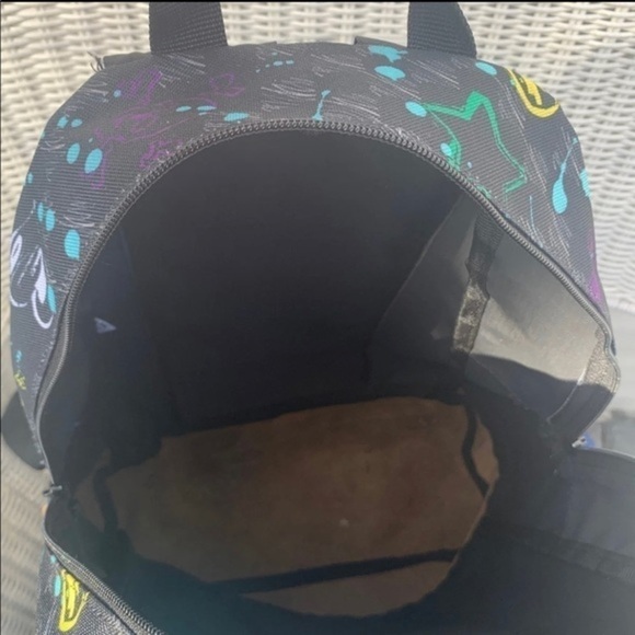 Yak Pak Black ‎ Backpack w/ Multi-Color Accents & Tan Suede Bottom - Picture 5 of 10